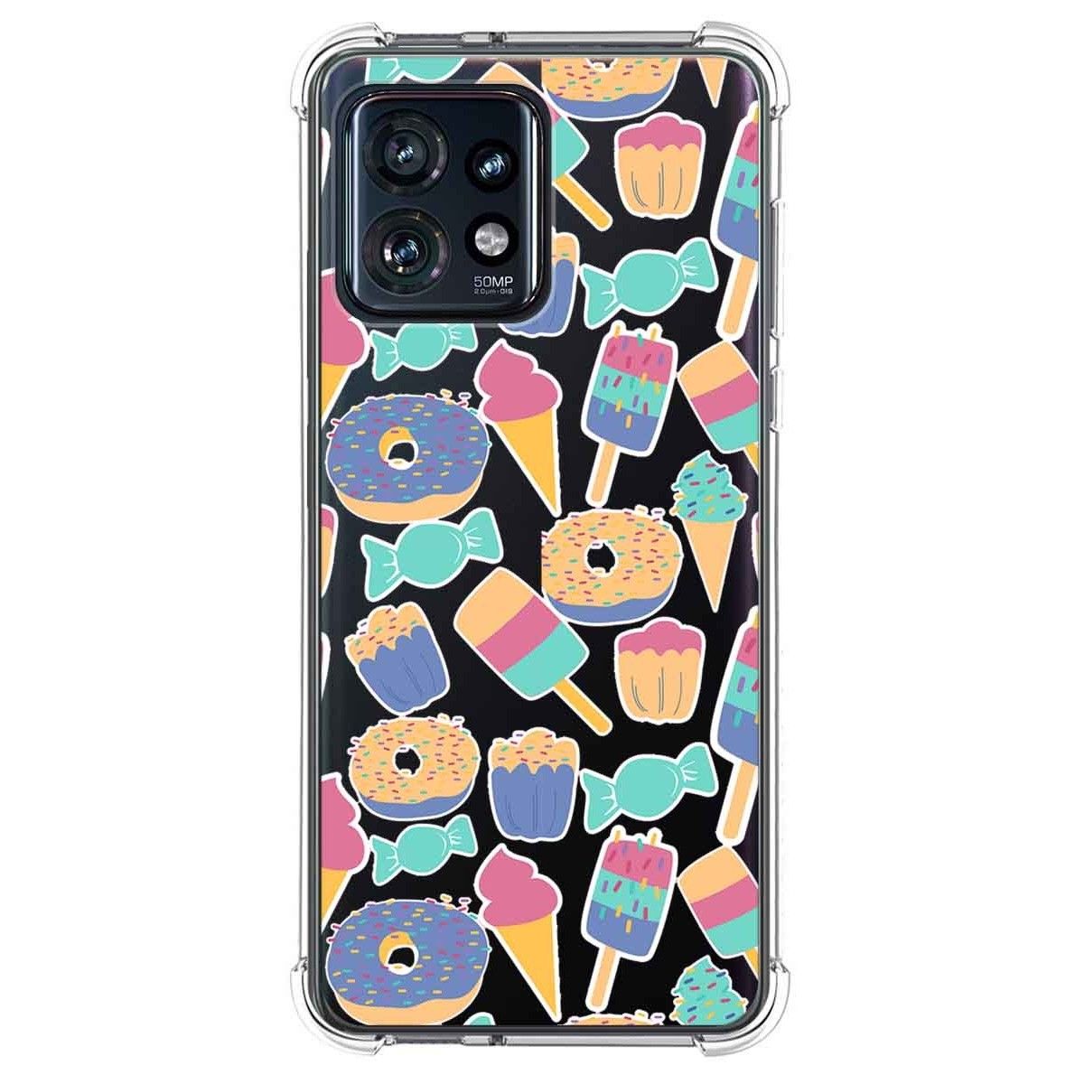 Funda Silicona Antigolpes para Motorola Edge 40 Pro 5G diseño Dulces 02 Dibujos