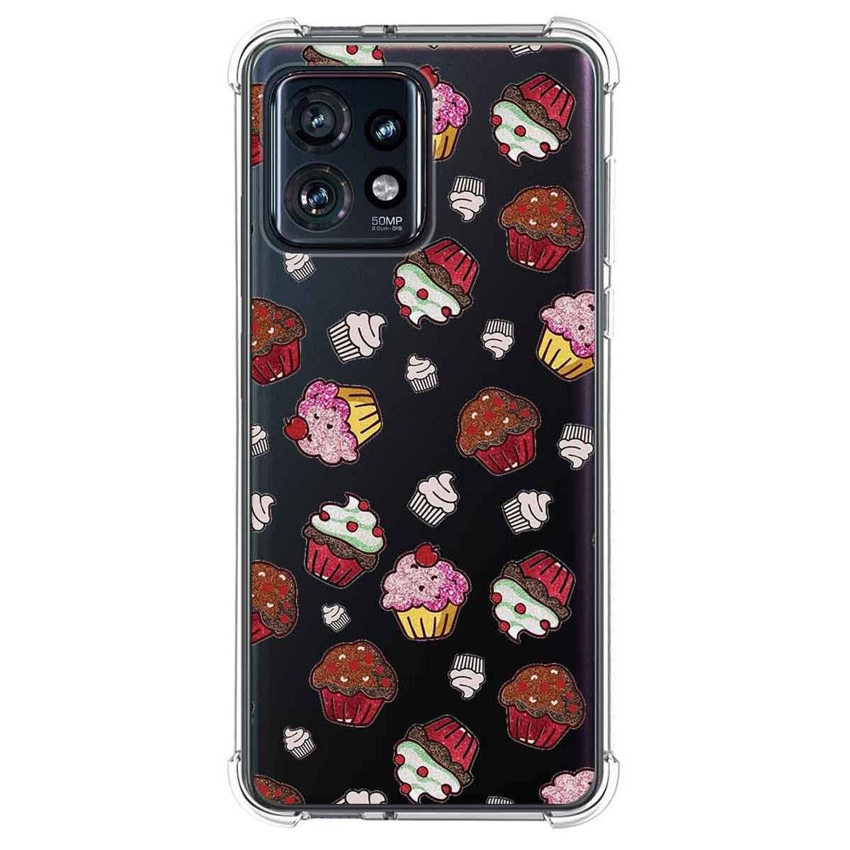Funda Silicona Antigolpes para Motorola Edge 40 Pro 5G diseño Muffins Dibujos