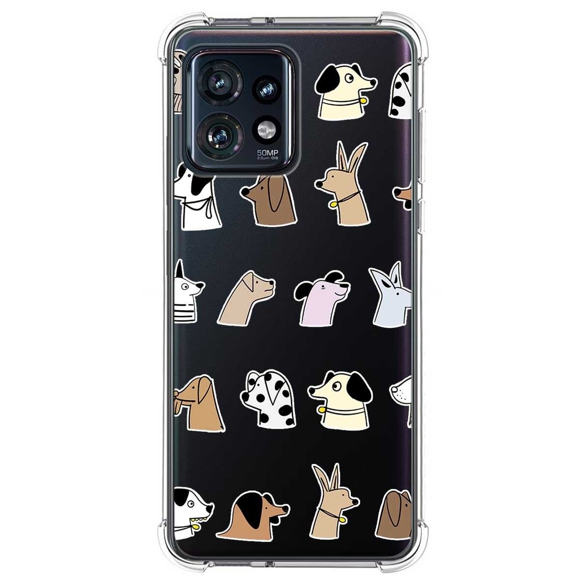 Funda Silicona Antigolpes para Motorola Edge 40 Pro 5G diseño Perros Dibujos