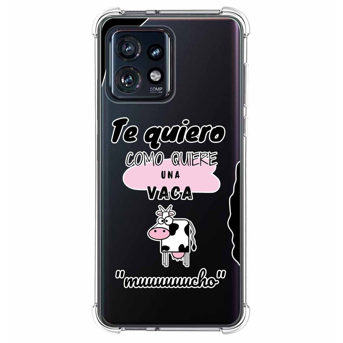 Funda Silicona Antigolpes para Motorola Edge 40 Pro 5G diseño Vaca Dibujos