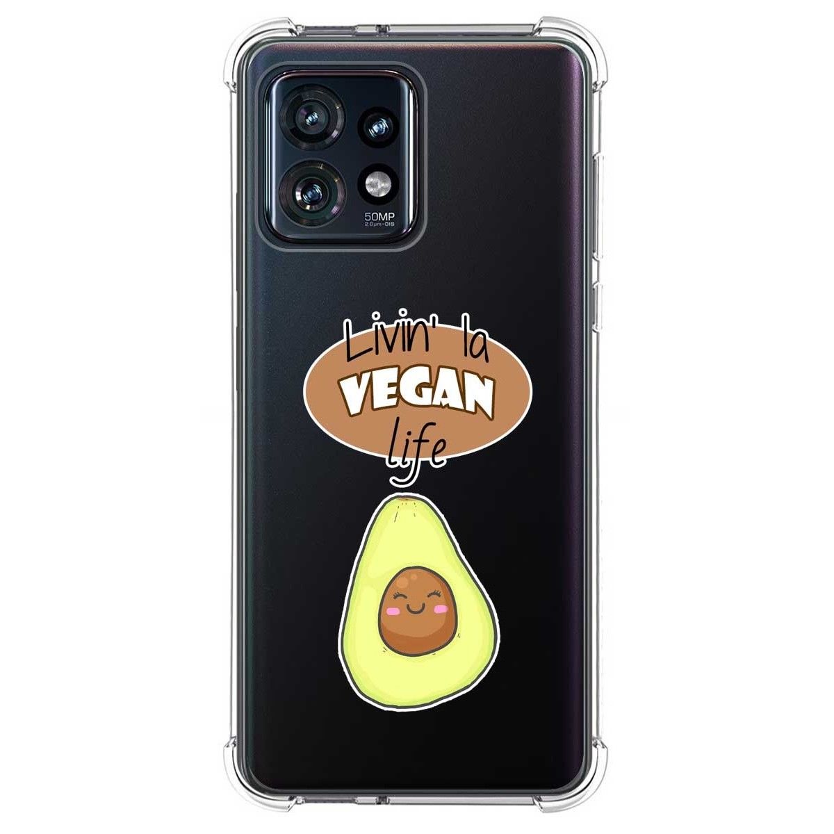 Funda Silicona Antigolpes para Motorola Edge 40 Pro 5G diseño Vegan Life Dibujos