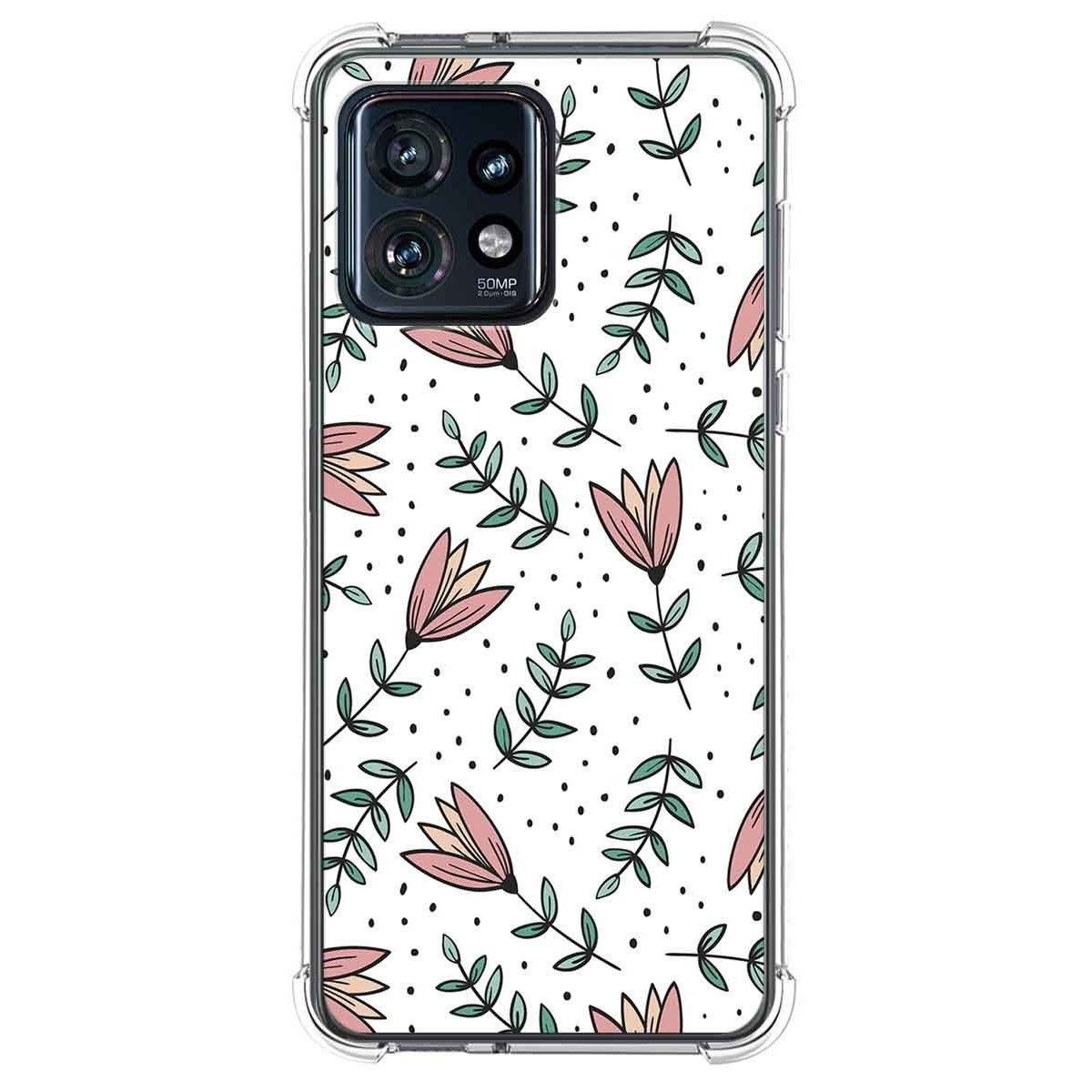 Funda Silicona Antigolpes para Motorola Edge 40 Pro 5G diseño Flores 01 Dibujos