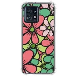 Funda Silicona Antigolpes para Motorola Edge 40 Pro 5G diseño Flores 02 Dibujos