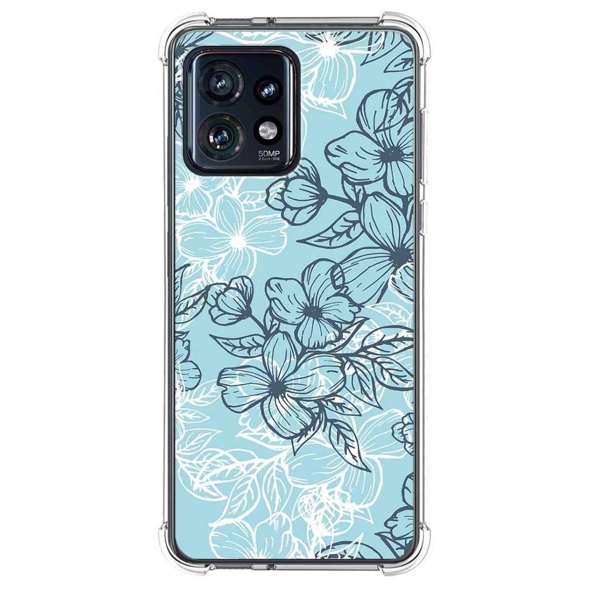 Funda Silicona Antigolpes para Motorola Edge 40 Pro 5G diseño Flores 03 Dibujos