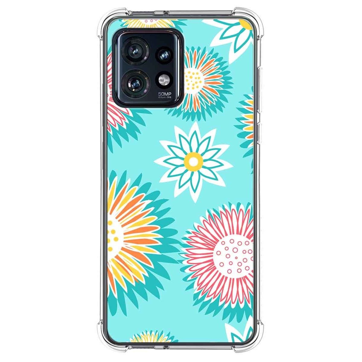 Funda Silicona Antigolpes para Motorola Edge 40 Pro 5G diseño Flores 05 Dibujos