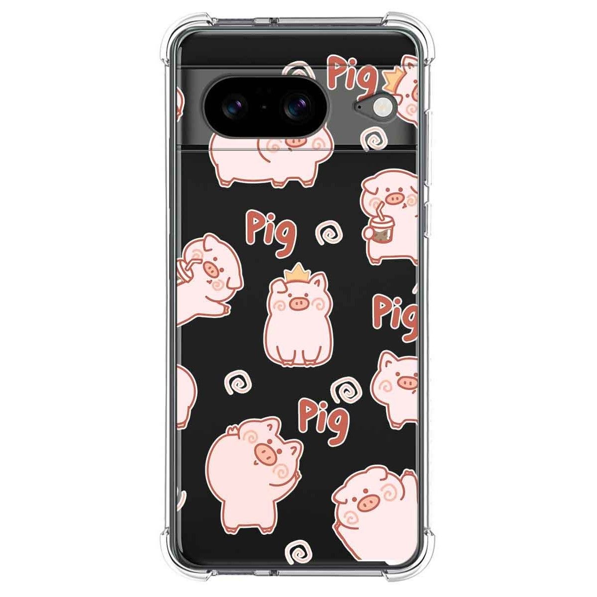 Funda Silicona Antigolpes para Google Pixel 8 5G diseño Cerdos Dibujos