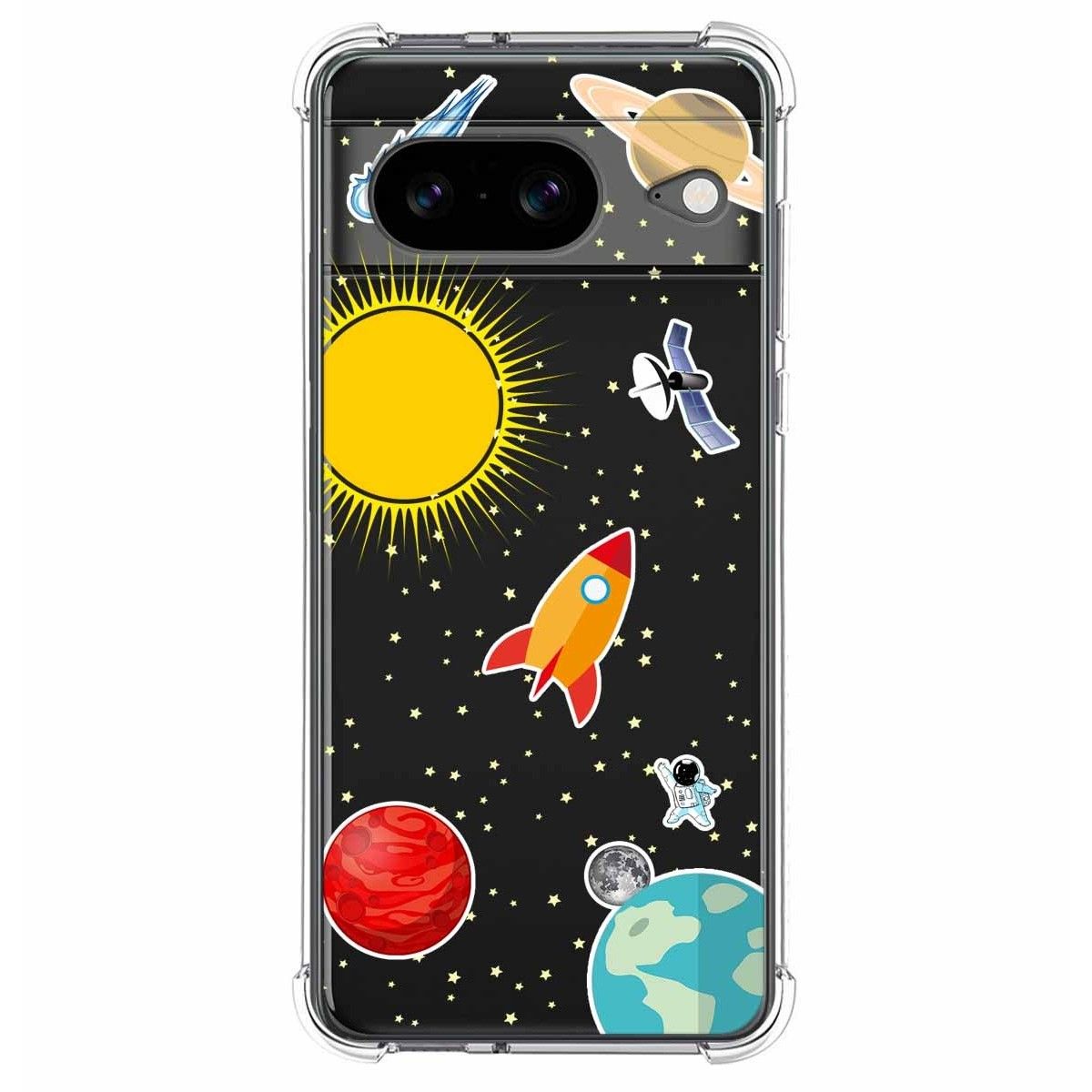 Funda Silicona Antigolpes para Google Pixel 8 5G diseño Espacio Dibujos