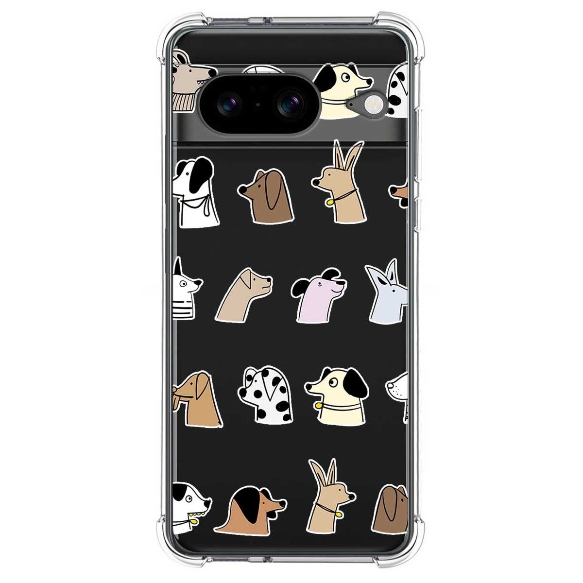 Funda Silicona Antigolpes para Google Pixel 8 5G diseño Perros Dibujos