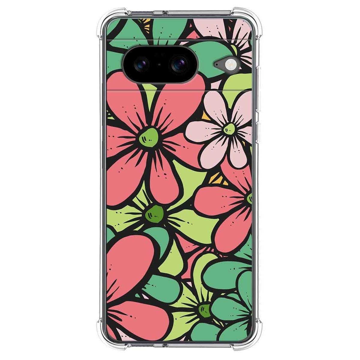 Funda Silicona Antigolpes para Google Pixel 8 5G diseño Flores 02 Dibujos