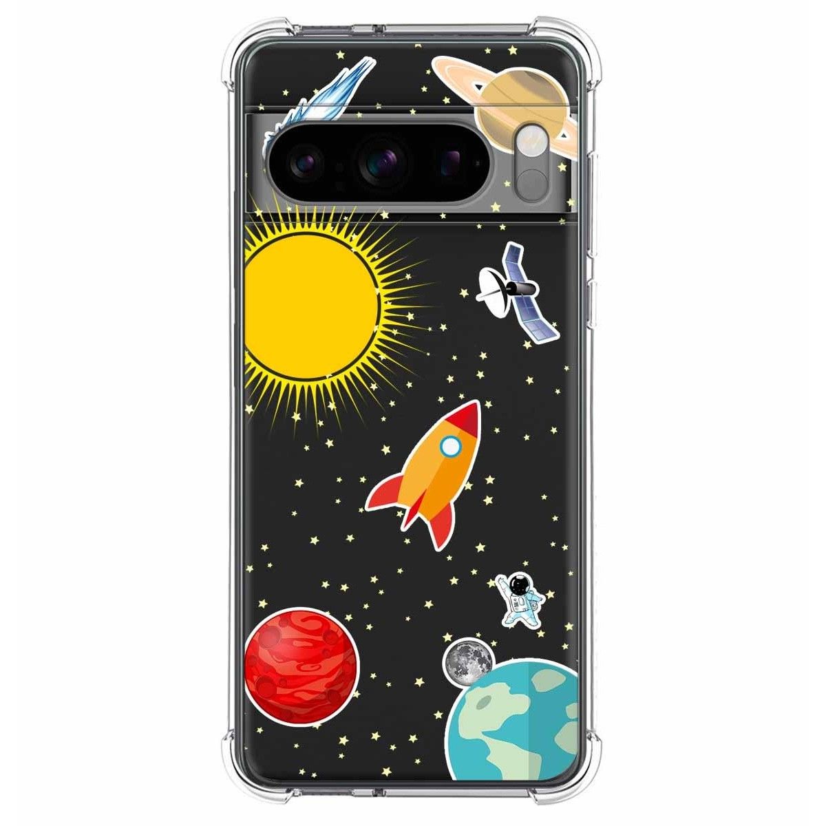 Funda Silicona Antigolpes para Google Pixel 8 Pro 5G diseño Espacio Dibujos