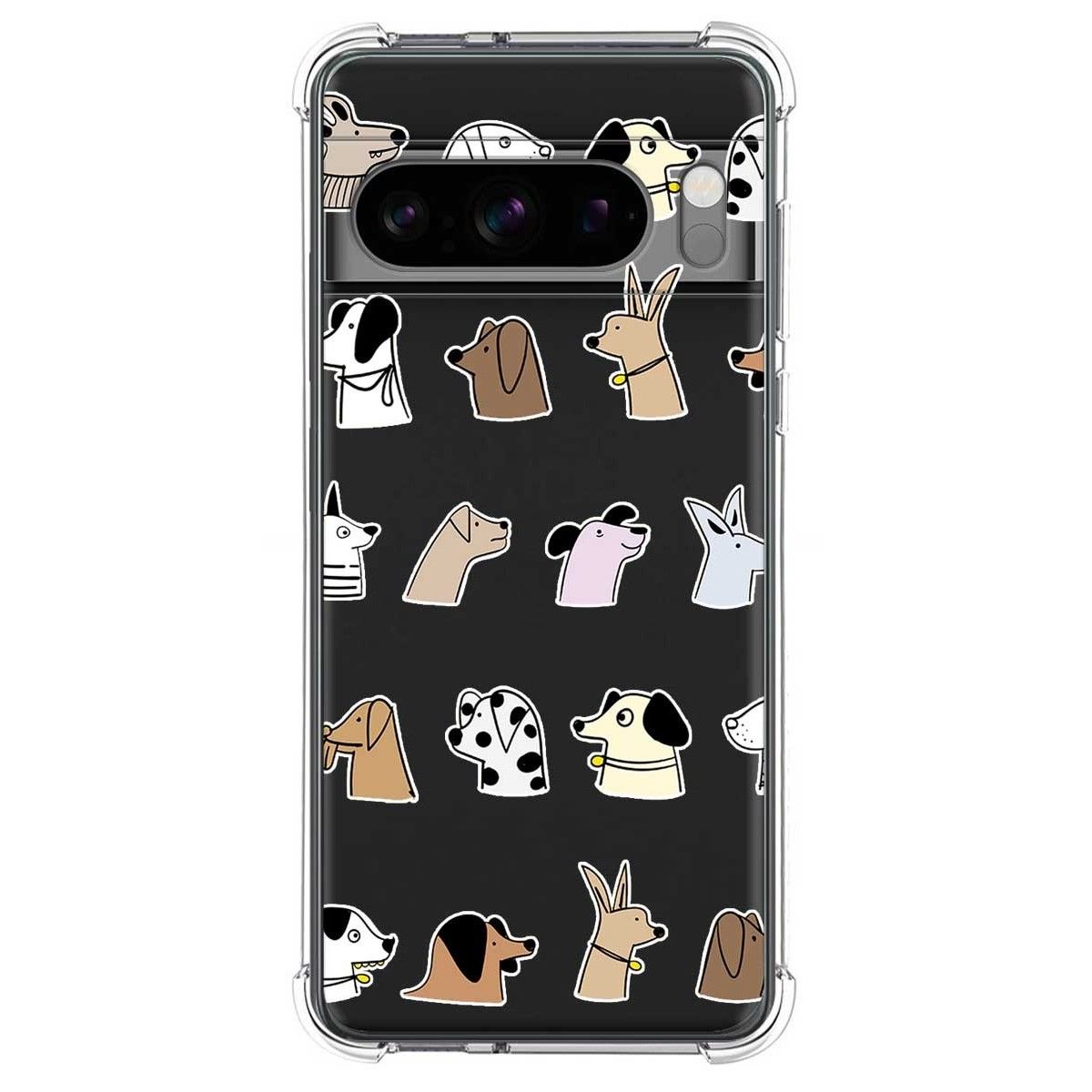 Funda Silicona Antigolpes para Google Pixel 8 Pro 5G diseño Perros Dibujos