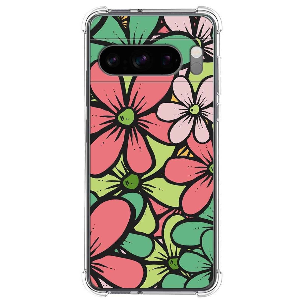 Funda Silicona Antigolpes para Google Pixel 8 Pro 5G diseño Flores 02 Dibujos