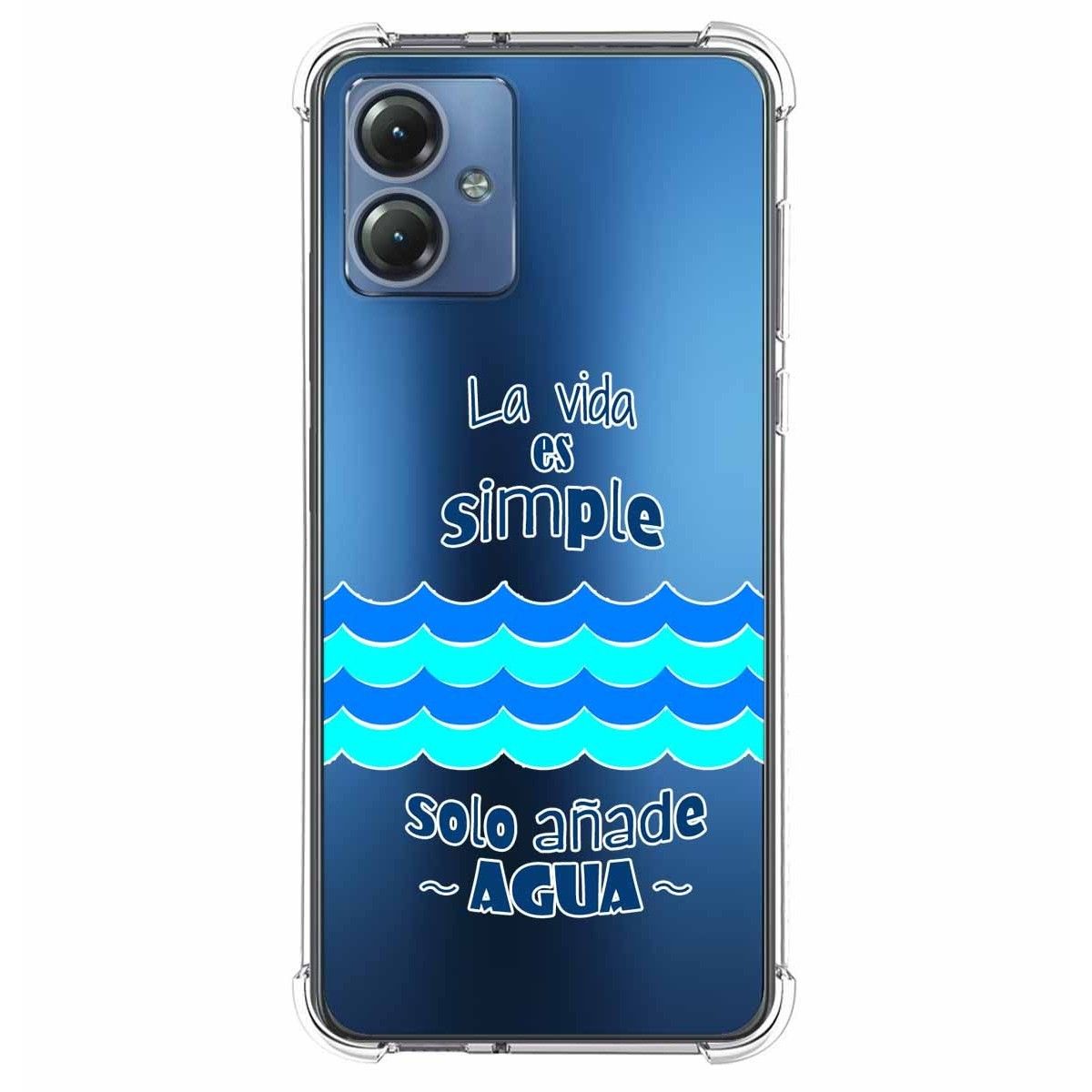 Funda Silicona Antigolpes para Motorola Moto G14 diseño Agua Dibujos