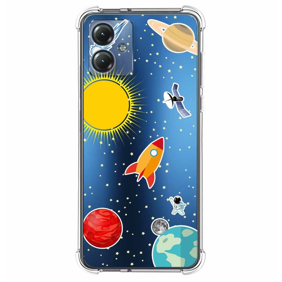 Funda Silicona Antigolpes para Motorola Moto G14 diseño Espacio Dibujos