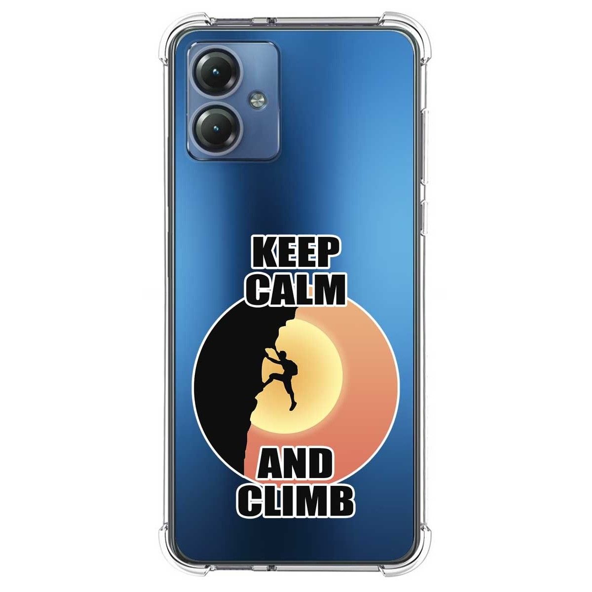 Funda Silicona Antigolpes para Motorola Moto G14 diseño Hombre Escalada Dibujos