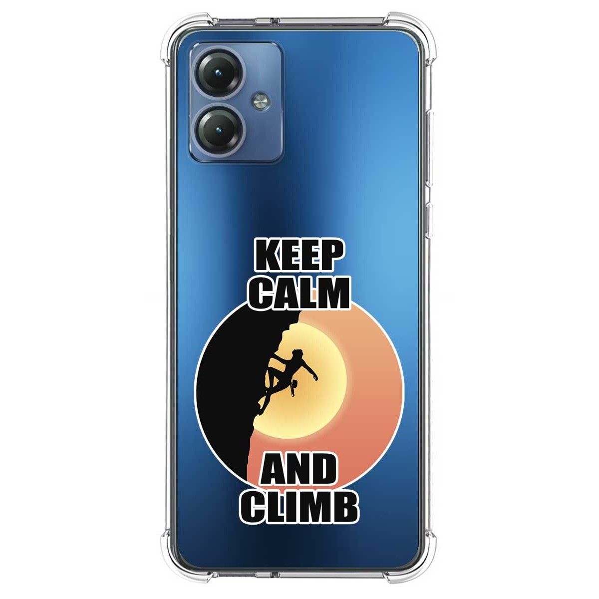 Funda Silicona Antigolpes para Motorola Moto G14 diseño Mujer Escalada Dibujos