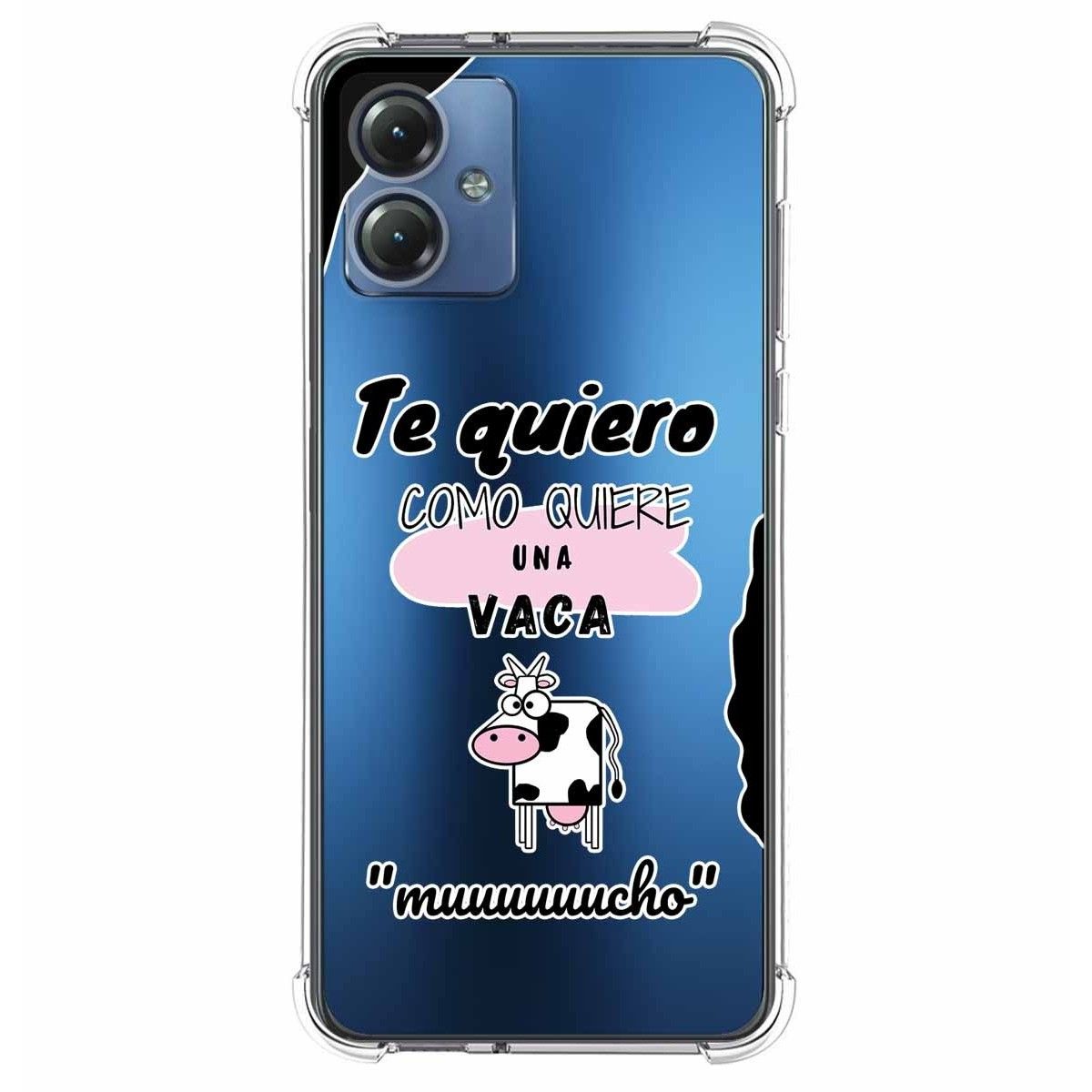 Funda Silicona Antigolpes para Motorola Moto G14 diseño Vaca Dibujos
