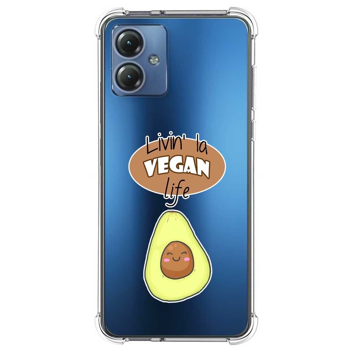 Funda Silicona Antigolpes para Motorola Moto G14 diseño Vegan Life Dibujos