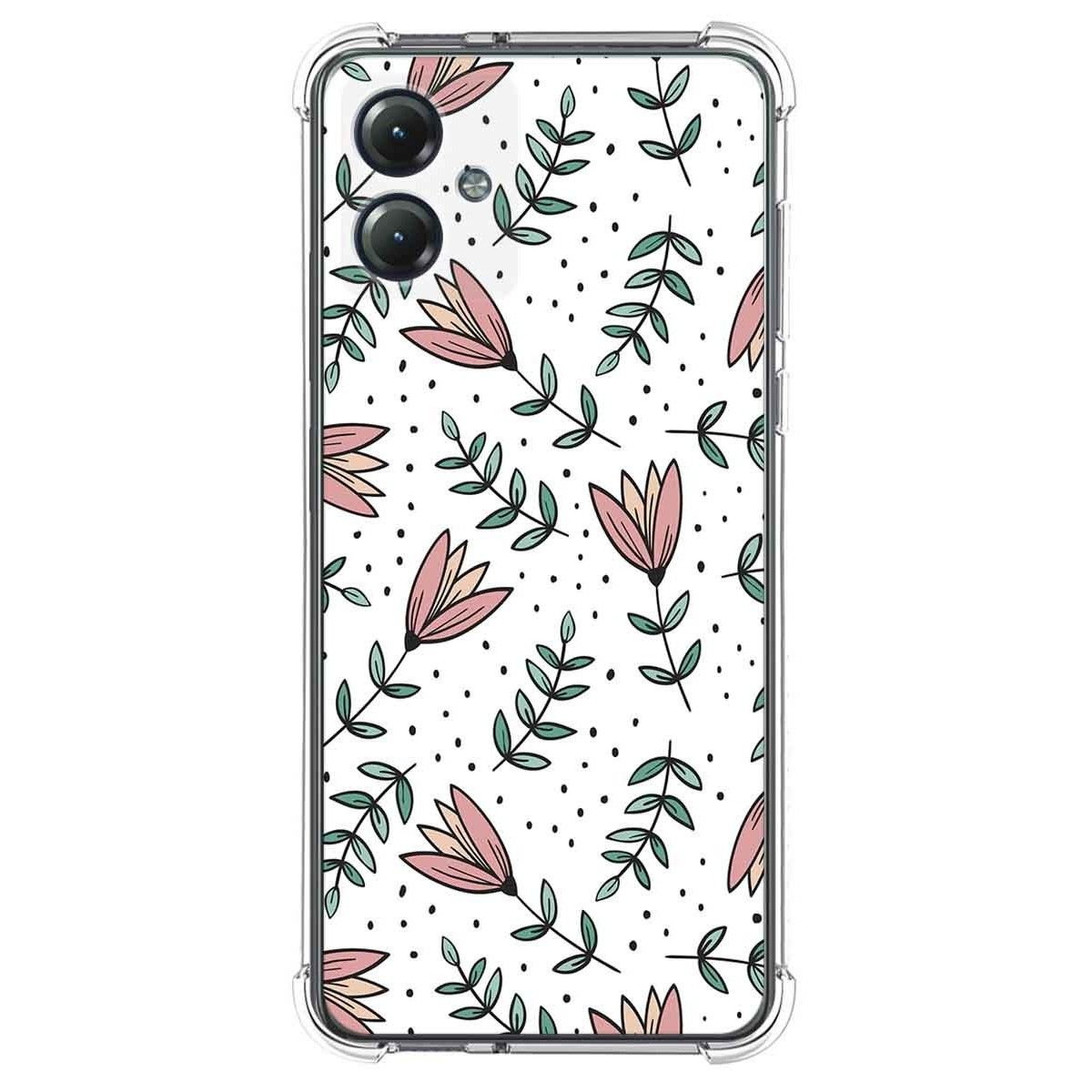 Funda Silicona Antigolpes para Motorola Moto G14 diseño Flores 01 Dibujos