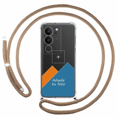 Personaliza tu Funda Colgante Transparente para Vivo V29 5G con Cordon Camel Dibujo Personalizada