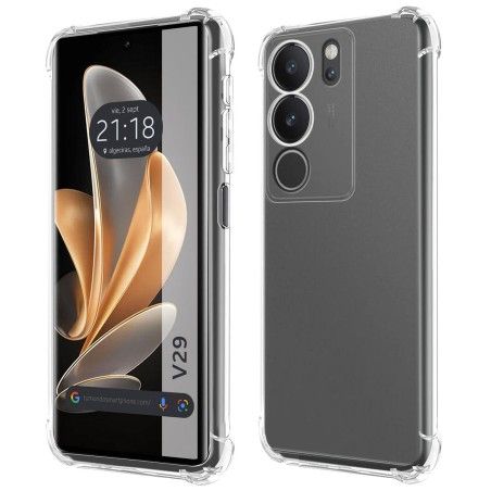 Funda Silicona Antigolpes Transparente para Vivo V29 5G