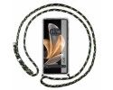 Funda Colgante Transparente para Vivo V29 5G con Cordon Verde / Dorado