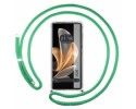 Funda Colgante Transparente para Vivo V29 5G con Cordon Verde Agua