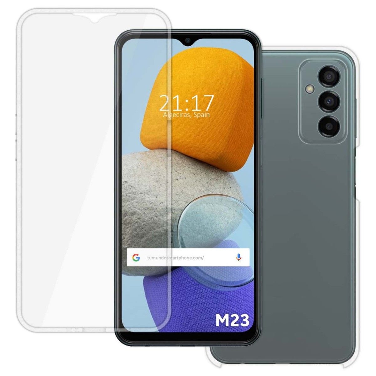 Funda Doble Transparente Pc + Tpu Full Body 360 para Samsung Galaxy M23 5G