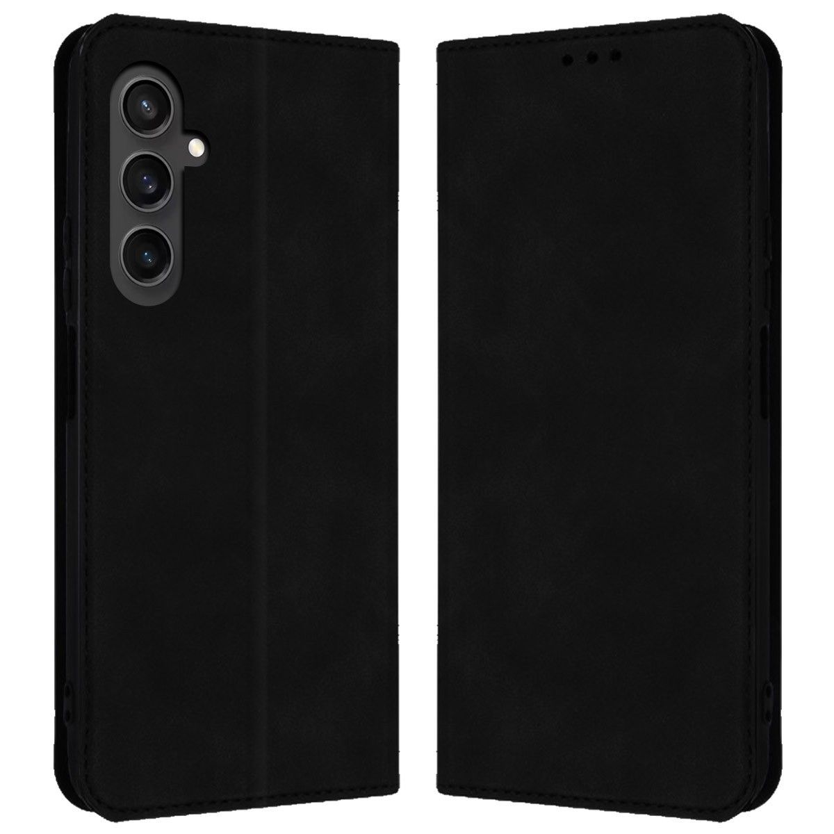 Funda Polipiel con tarjetero para Samsung Galaxy S23 FE 5G color Negra