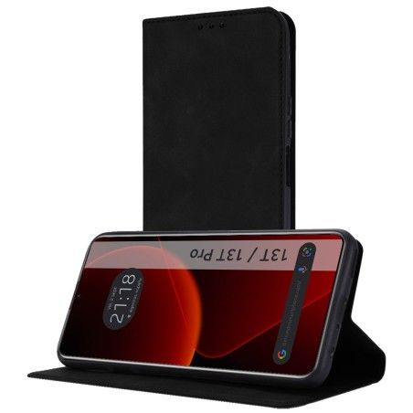 Funda Polipiel con tarjetero para Xiaomi 13T / 13T Pro 5G color Negra