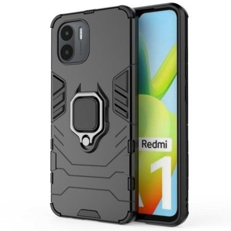 Funda Tough Armor con Anillo Giratorio Negra para Xiaomi Redmi A1 / A2