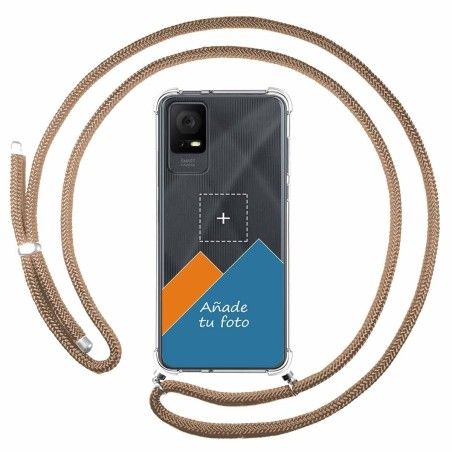 Personaliza tu Funda Colgante Transparente para TCL 406 con Cordon Camel Dibujo Personalizada
