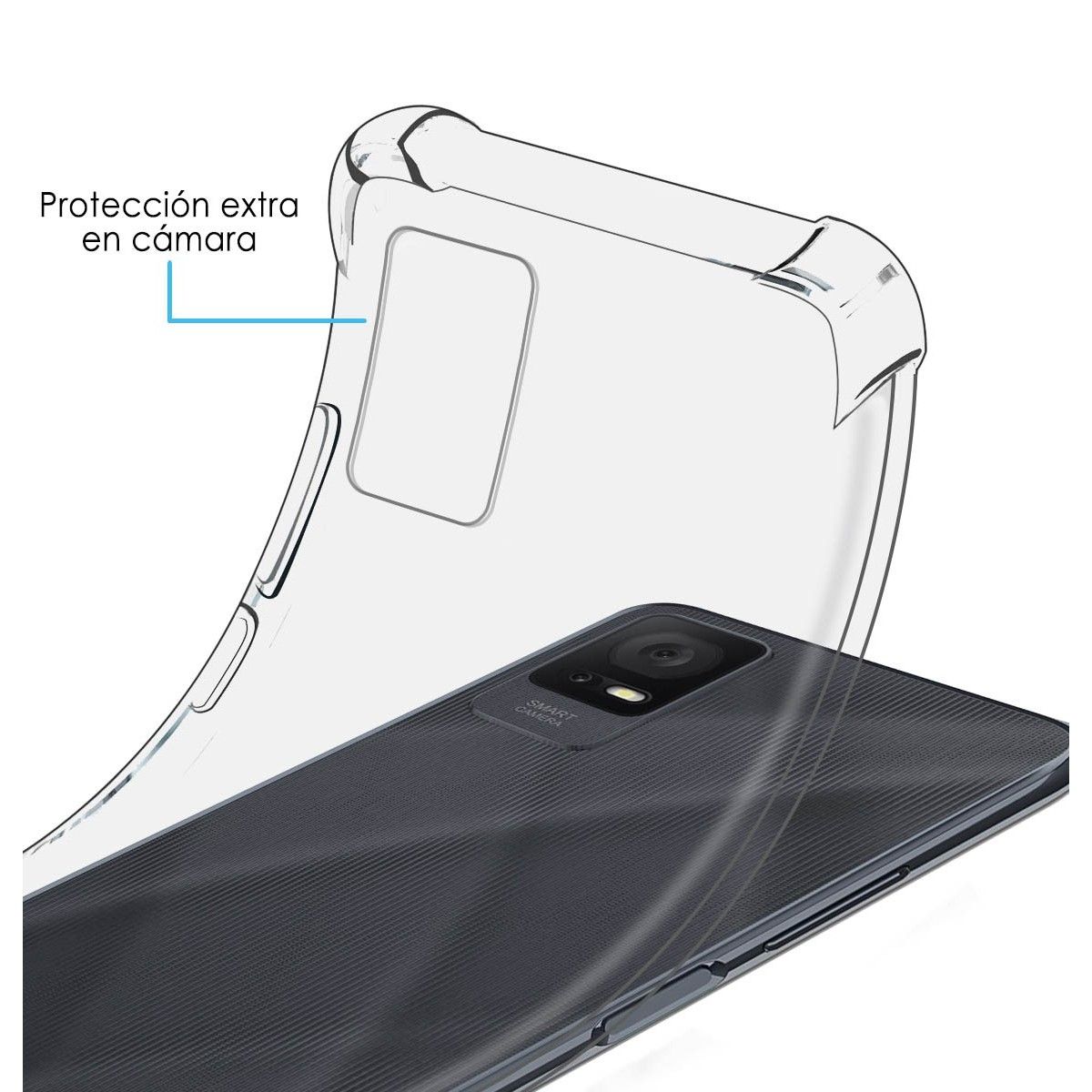 Funda Silicona Antigolpes Transparente para TCL 406