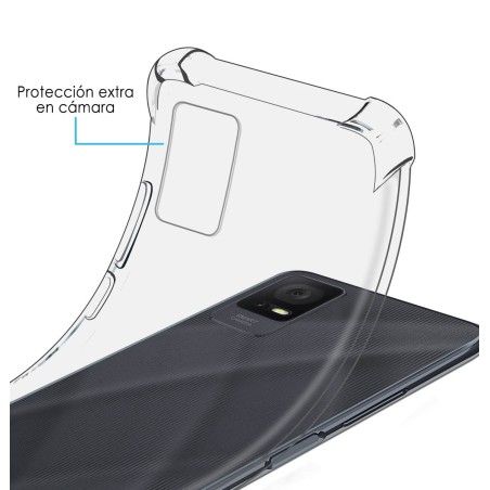 Funda Silicona Antigolpes Transparente para TCL 406