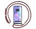Funda Colgante Transparente para TCL 406 con Cordon Rosa / Dorado