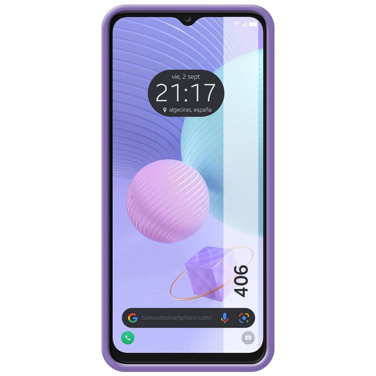 Funda Silicona Líquida Ultra Suave para TCL 406 Color Morada