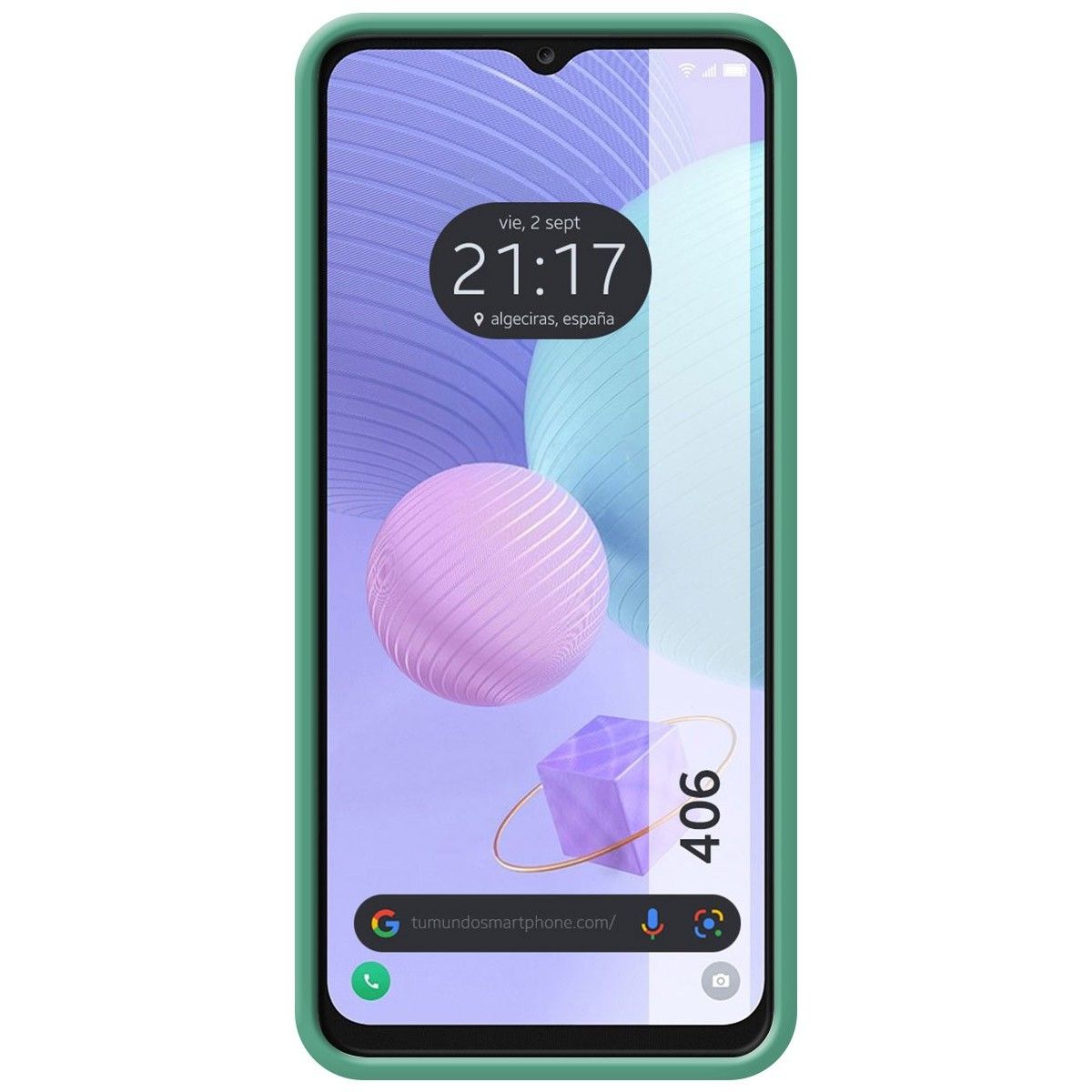 Funda Silicona Líquida Ultra Suave para TCL 406 Color Verde