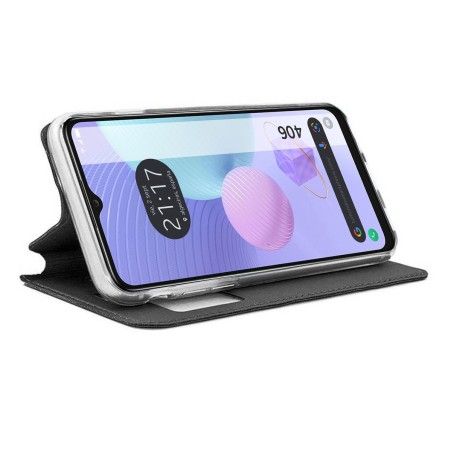 Funda Libro Soporte con Ventana para TCL 406 Color Negra