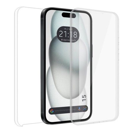 Funda Doble Transparente Pc + Tpu Full Body 360 para Iphone 15 (6.1)