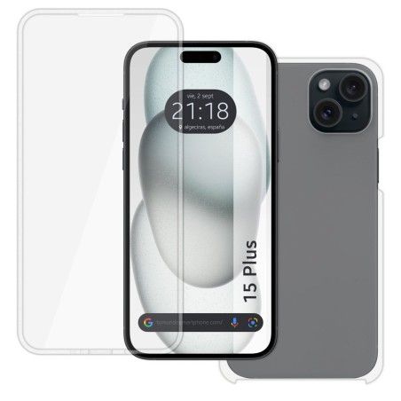 Funda Doble Transparente Pc + Tpu Full Body 360 para Iphone 15 Plus (6.7)
