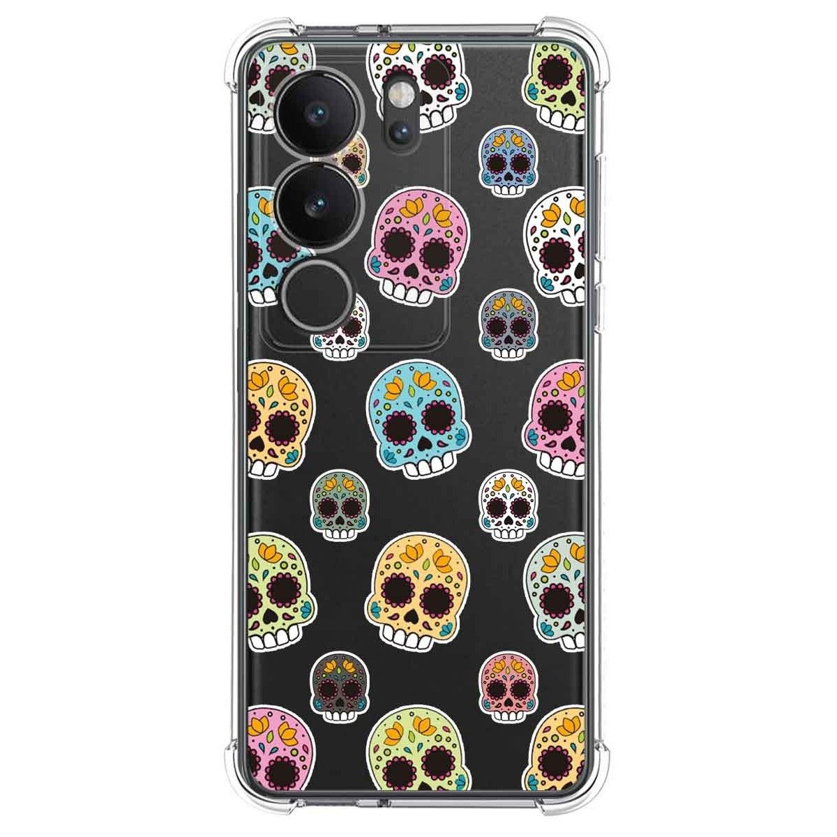 Funda Silicona Antigolpes para Vivo V29 5G diseño Catrina Dibujos