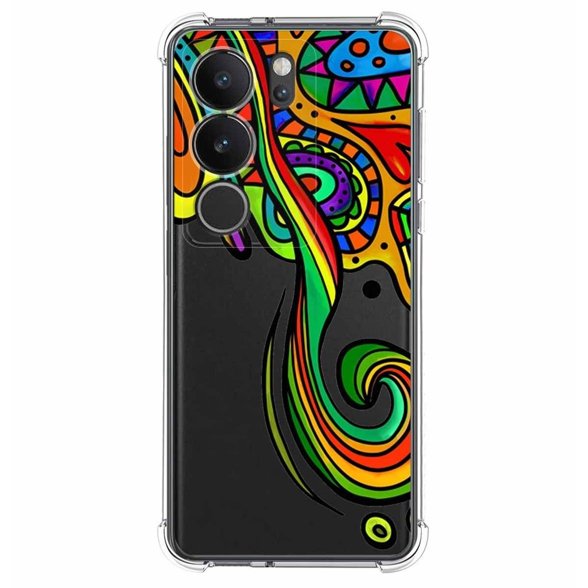 Funda Silicona Antigolpes para Vivo V29 5G diseño Colores Dibujos