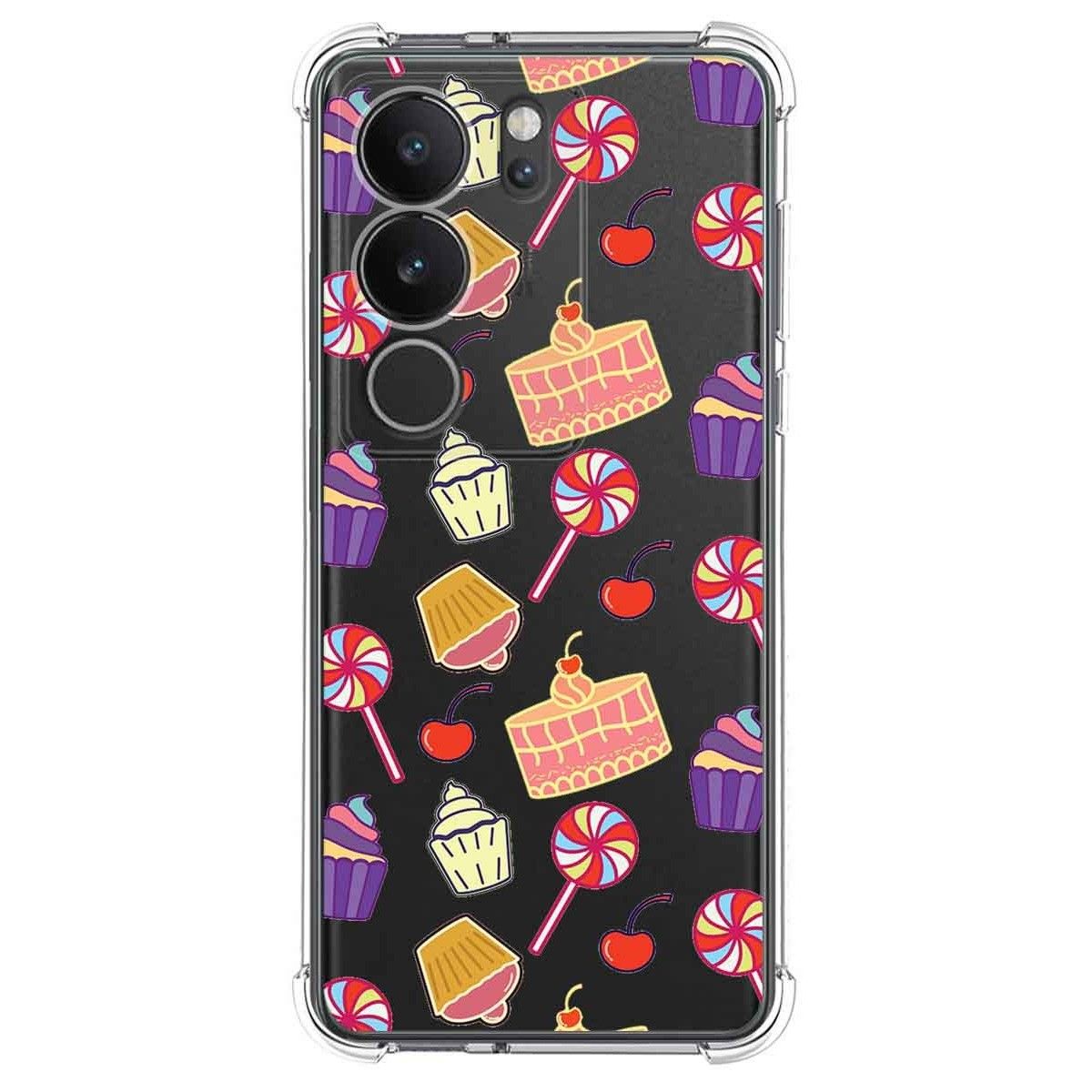 Funda Silicona Antigolpes para Vivo V29 5G diseño Dulces 01 Dibujos
