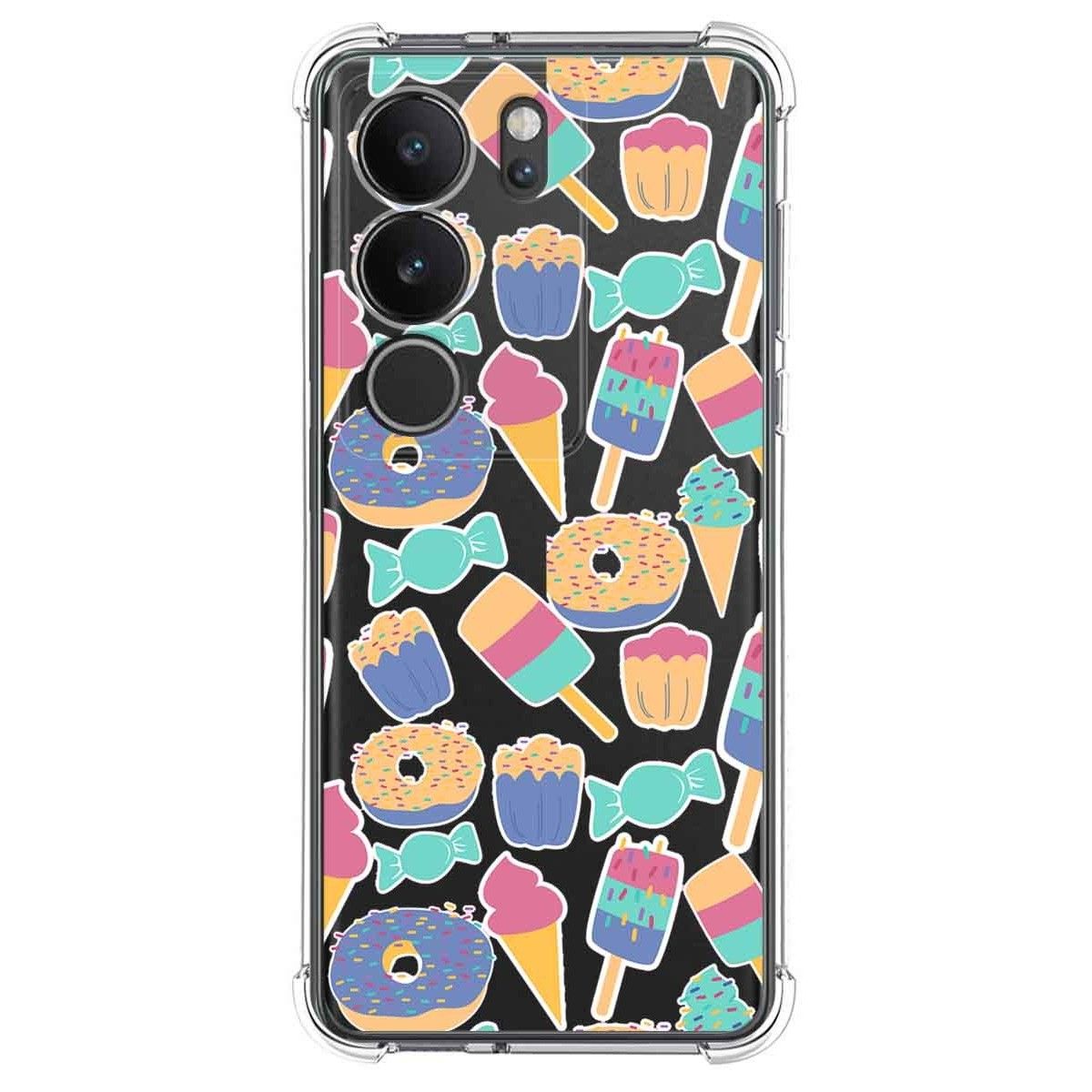 Funda Silicona Antigolpes para Vivo V29 5G diseño Dulces 02 Dibujos