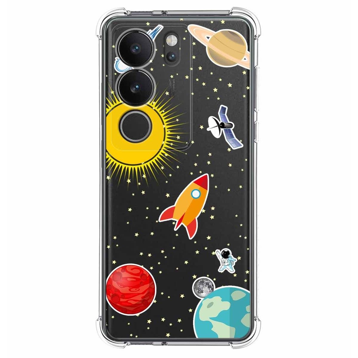 Funda Silicona Antigolpes para Vivo V29 5G diseño Espacio Dibujos