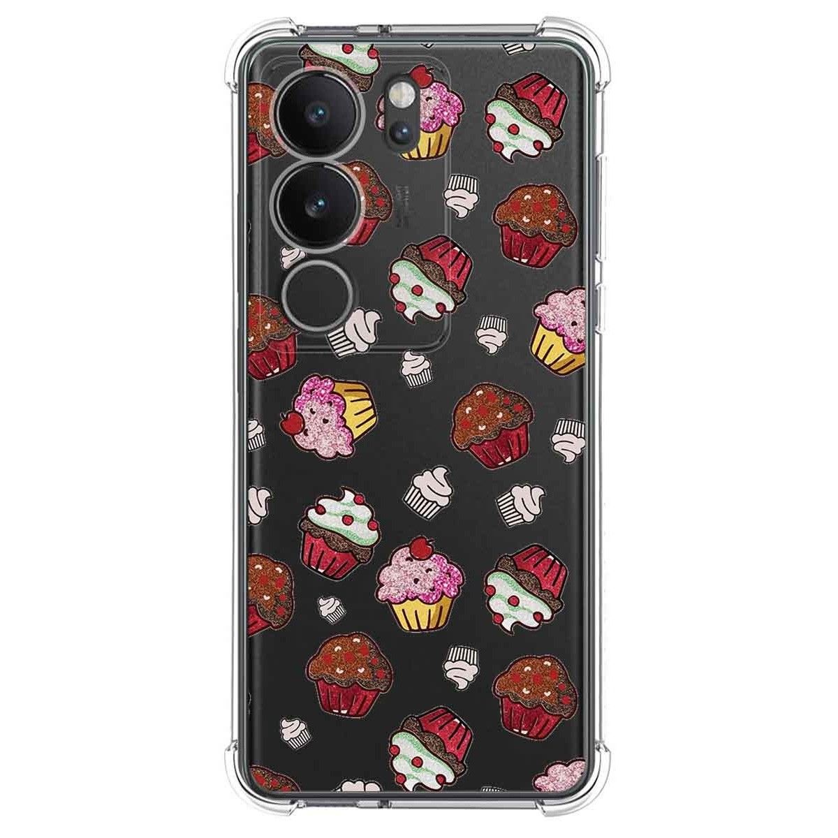 Funda Silicona Antigolpes para Vivo V29 5G diseño Muffins Dibujos