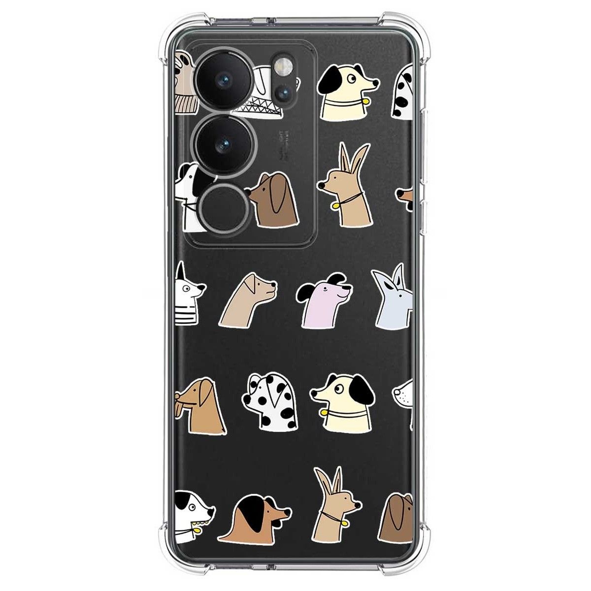 Funda Silicona Antigolpes para Vivo V29 5G diseño Perros Dibujos