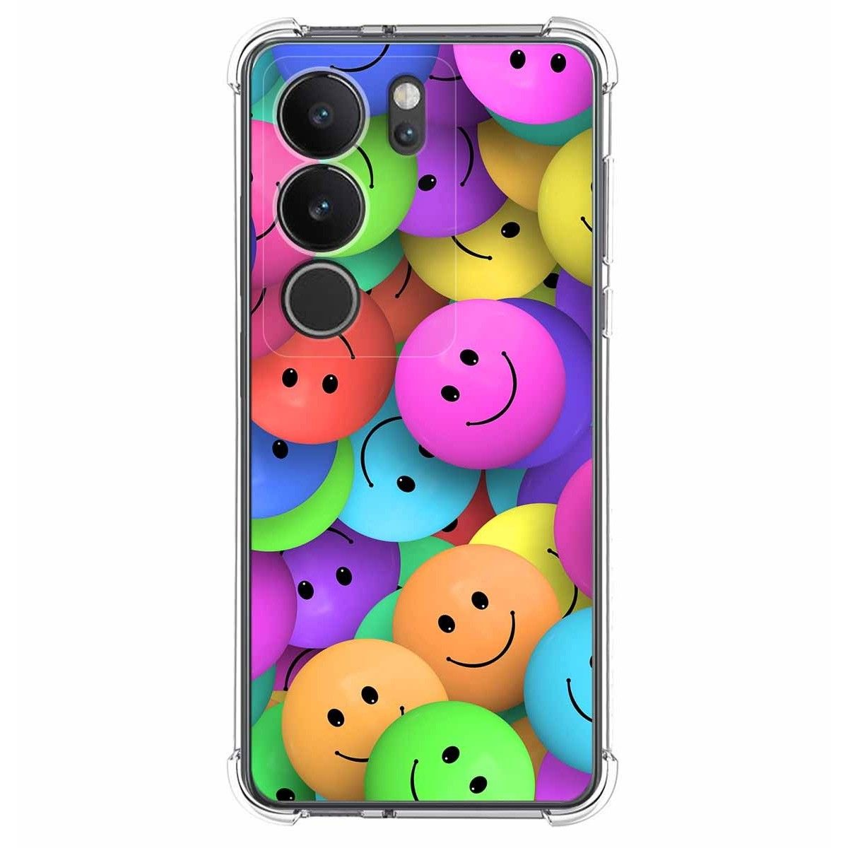 Funda Silicona Antigolpes para Vivo V29 5G diseño Smile Dibujos