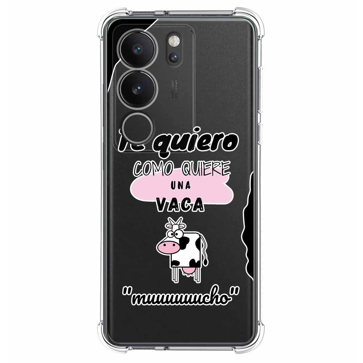 Funda Silicona Antigolpes para Vivo V29 5G diseño Vaca Dibujos