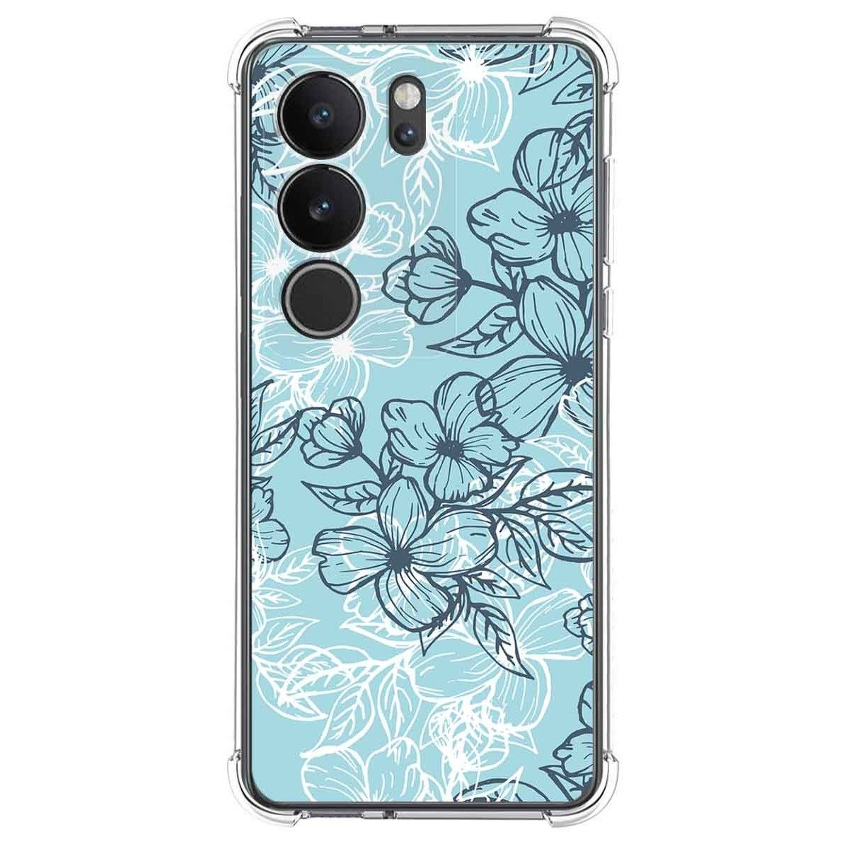 Funda Silicona Antigolpes para Vivo V29 5G diseño Flores 03 Dibujos